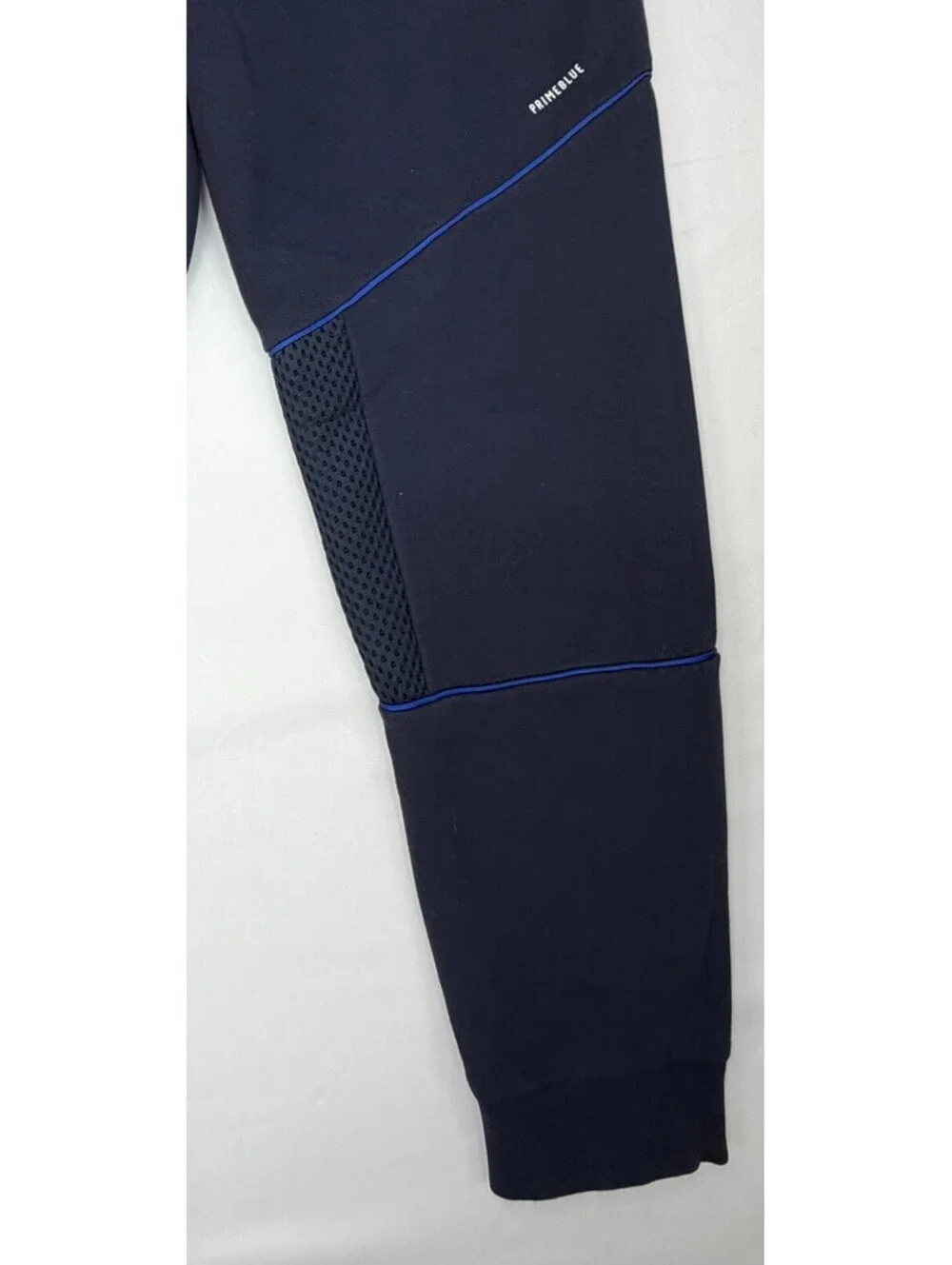 Adidas Men's Sweatpants Primeblue Tapered Stretch Drawstring Size L Blue